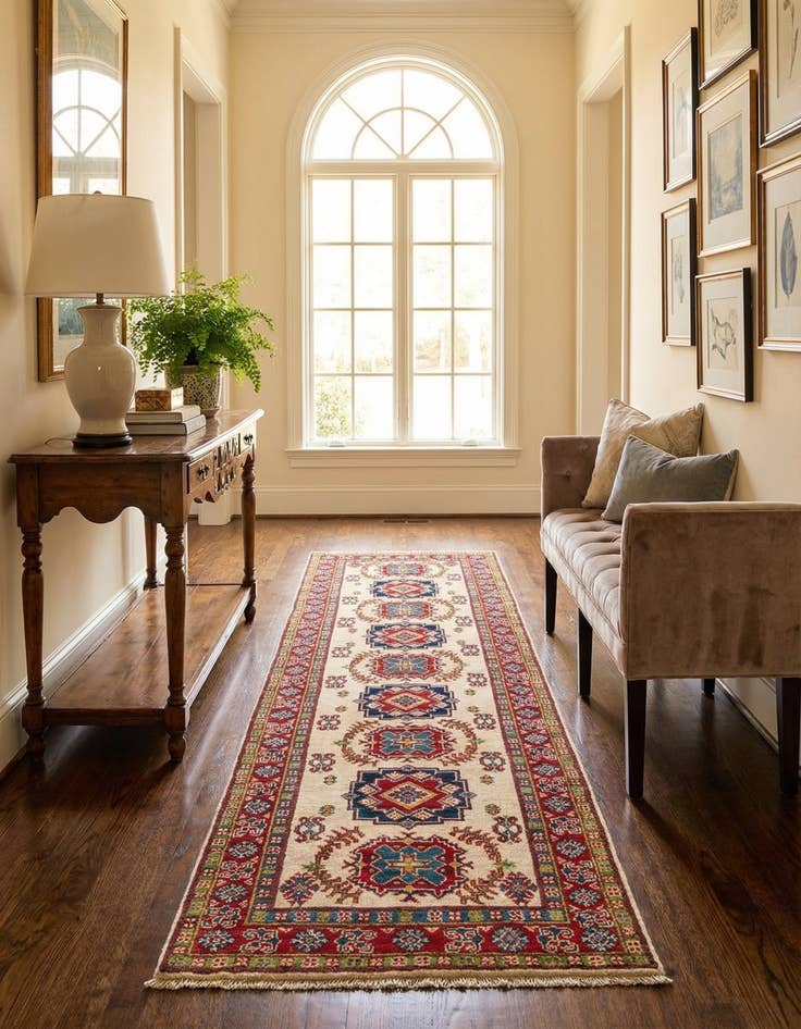 Detail image of 2' 9 x 9' 8  Hand Knotted Kazak Runner Rug