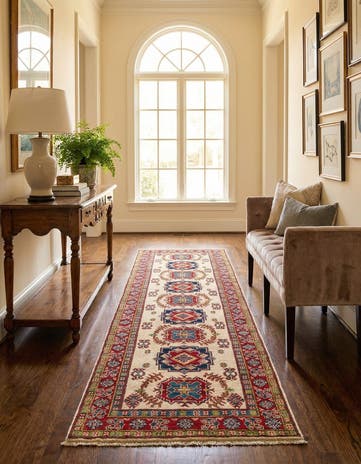 2' 9 x 9' 8 Hand Knotted Kazak Runner Rug