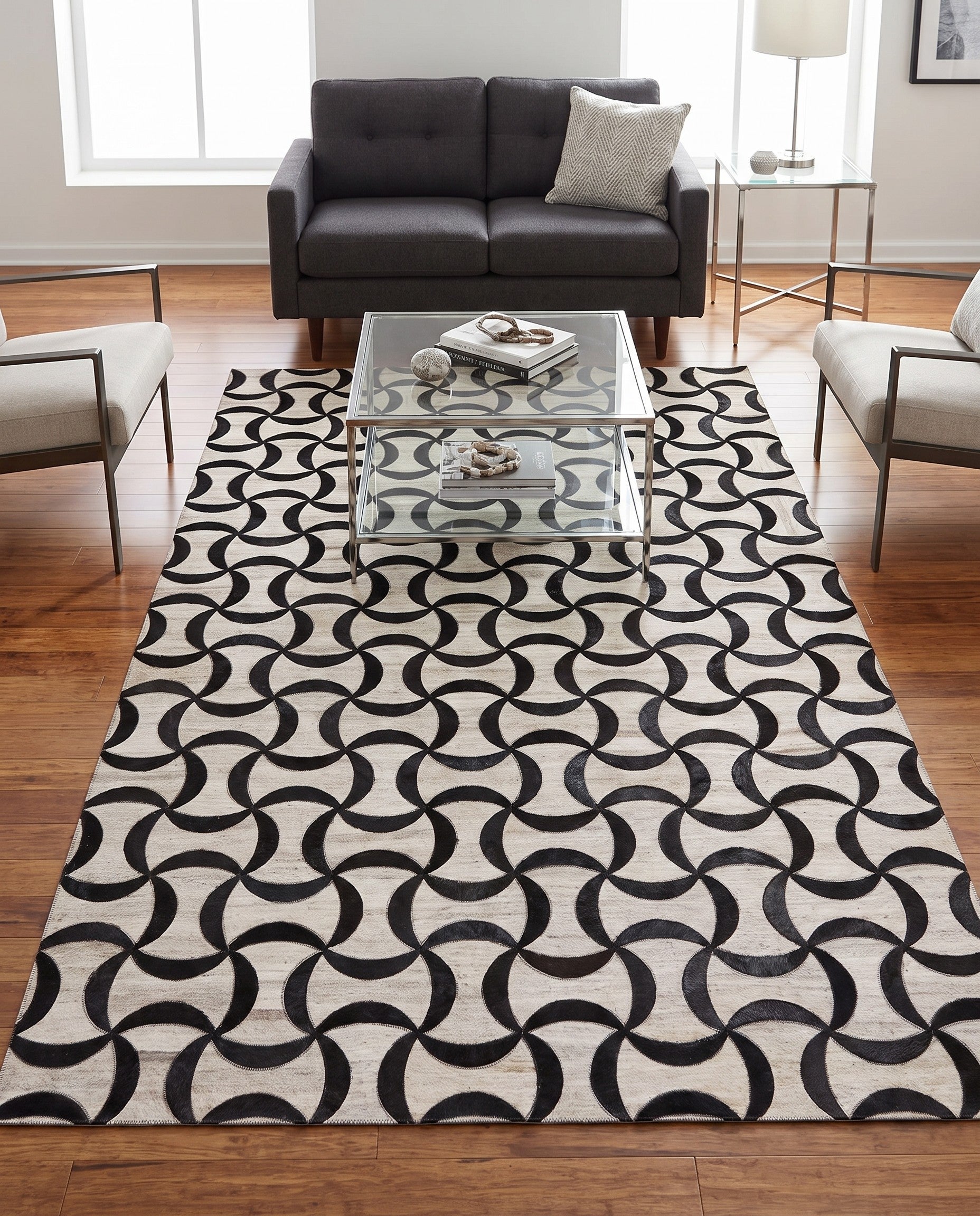 5' x 7' 9 Cowhide Rug
