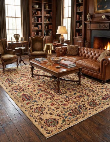 6' 3 x 8' 4 Hand Knotted Ariana Ziegler Oriental Rug