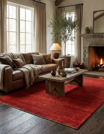 4' 10 x 6' 9 Hand Knotted Gabbeh Wool Rug
