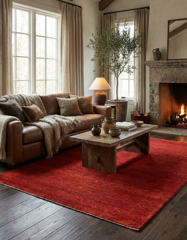Detail image of 4' 10 x 6' 9 Hand Knotted Gabbeh Wool Rug