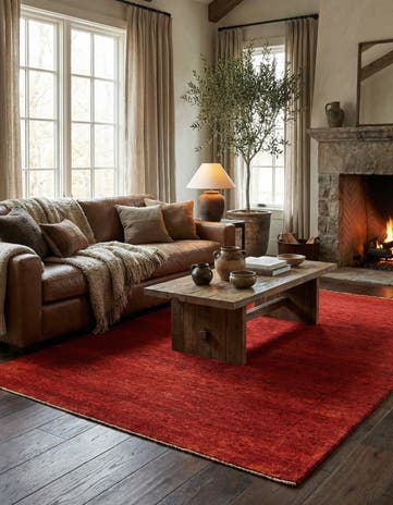 4' 10 x 6' 9 Hand Knotted Gabbeh Wool Rug