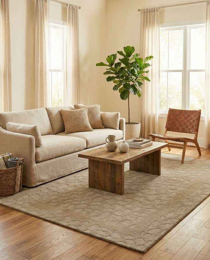 4' 8 x 6' 6 Hand Knotted Nepal Wool Rug