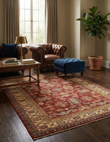 5' 8 x 7' 9 Hand Knotted Kazak Oriental Rug