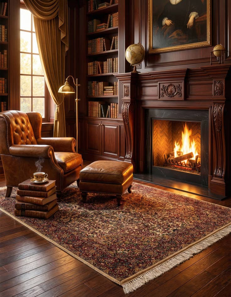 Detail image of  4' 1 x 5' 11 Kashmir Rug