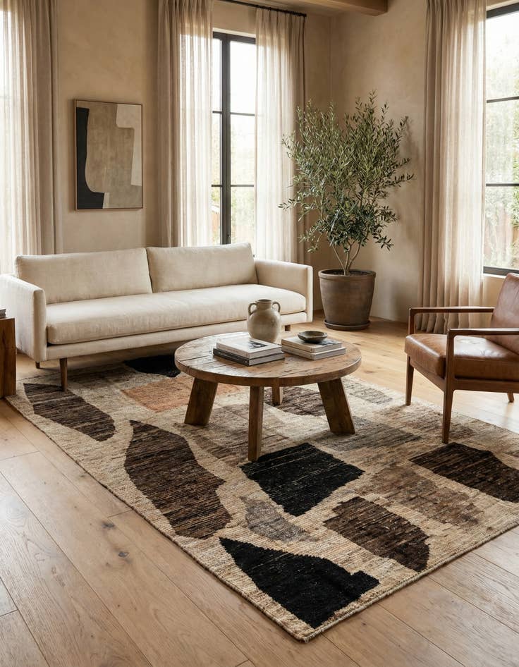 Detail image of 6' x 9' 8  Hand Knotted Moroccan Wool Rug