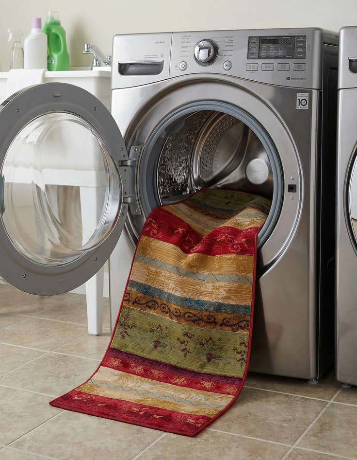 Detail image of  2' 7 x 9'  Washable Modern Indoor / Outdoor Runner Rug