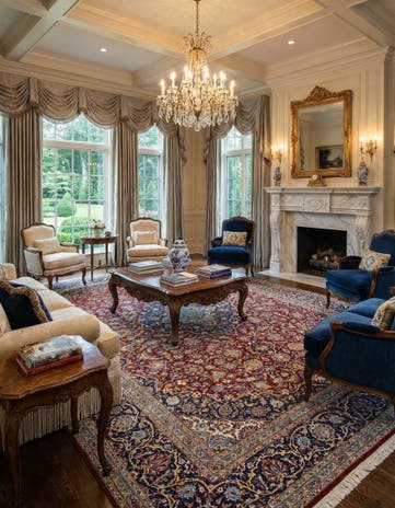 9' 2 x 12' 6 Hand Knotted Kashan Persian Rug