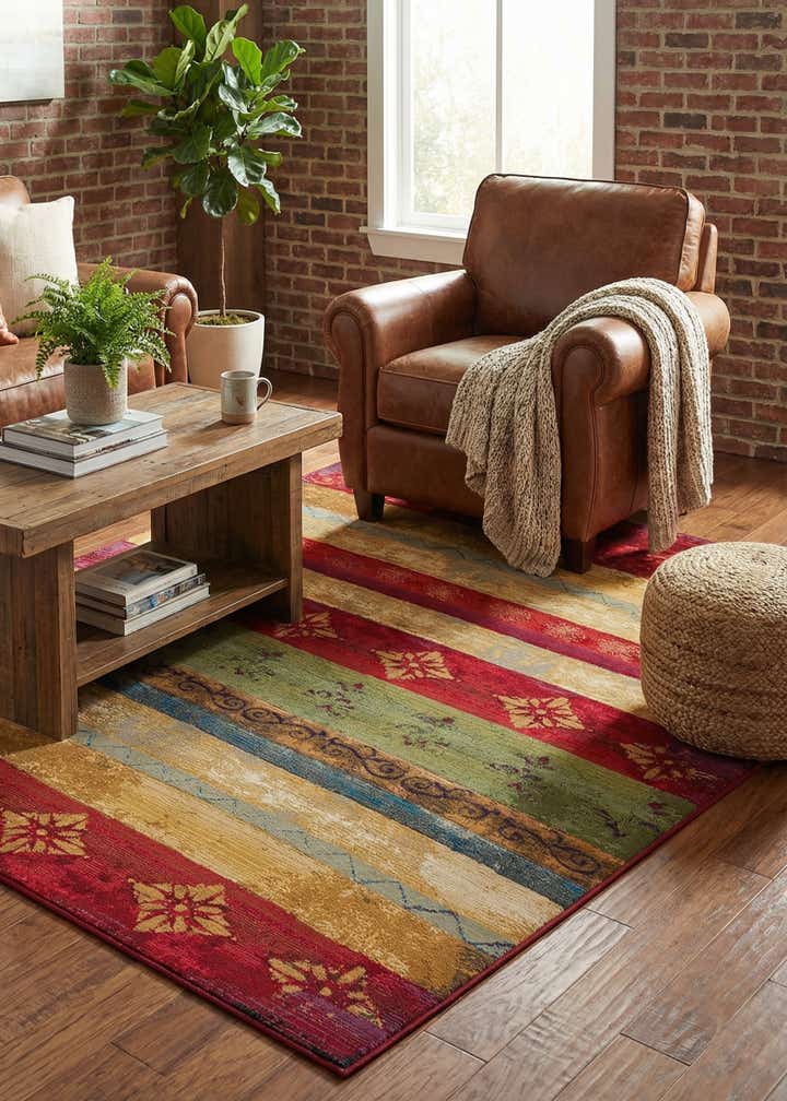 6' x 9' Easy-Clean Modern Indoor / Outdoor Rug