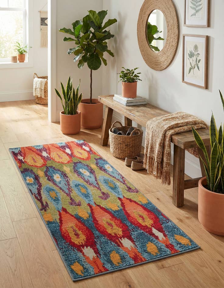 Detail image of 2' x 4' Easy-Clean Modern Indoor / Outdoor Runner Rug