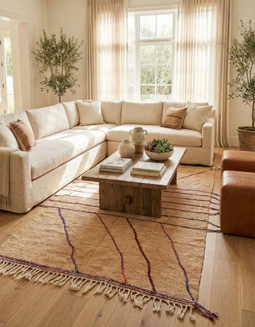 6' 3 x 9' 6 Hand Knotted Moroccan Wool Rug