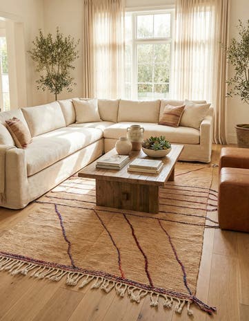 6' 3 x 9' 6 Hand Knotted Moroccan Wool Rug