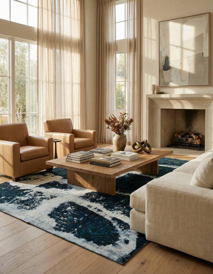 Detail image of  6' 3 x 7' 8  Hand Knotted Ultra Vintage Persian Wool Rug