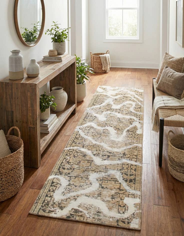 Detail image of 2' 5 x 9' 3  Hand Knotted Ultra Vintage Persian Wool Runner Rug