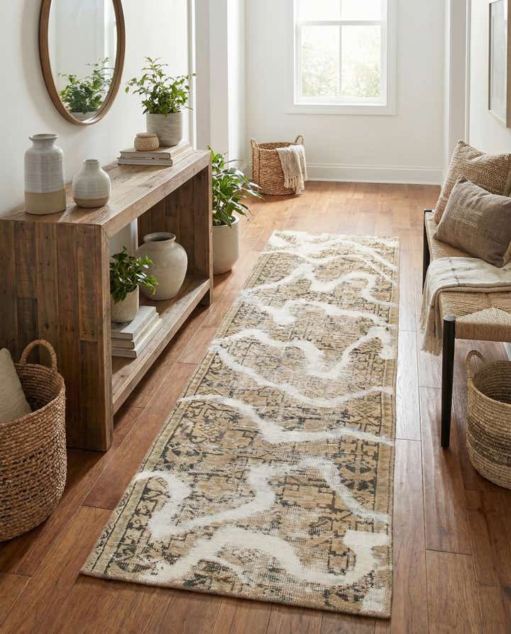 2' 5 x 9' 3 Hand Knotted Ultra Vintage Persian Wool Runner Rug