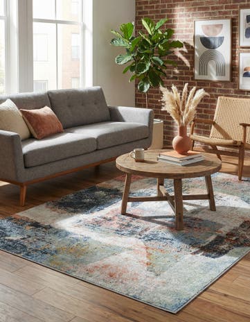 Aegean Blue Kamala Washable Rug