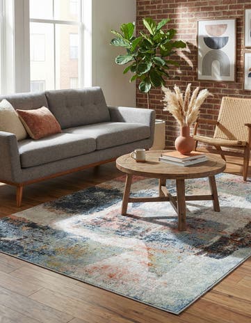 Aegean Blue Kamala Washable Rug