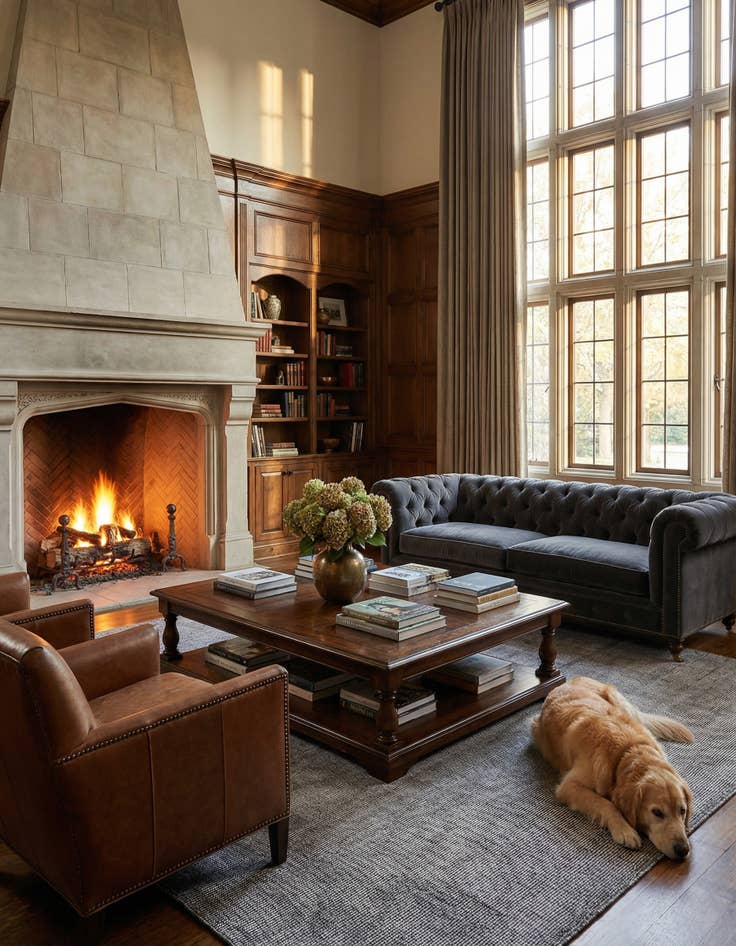 Detail image of 10' x 10'  Hand Woven Jill Zarin English Manor Farmhouse Wool Square Rug