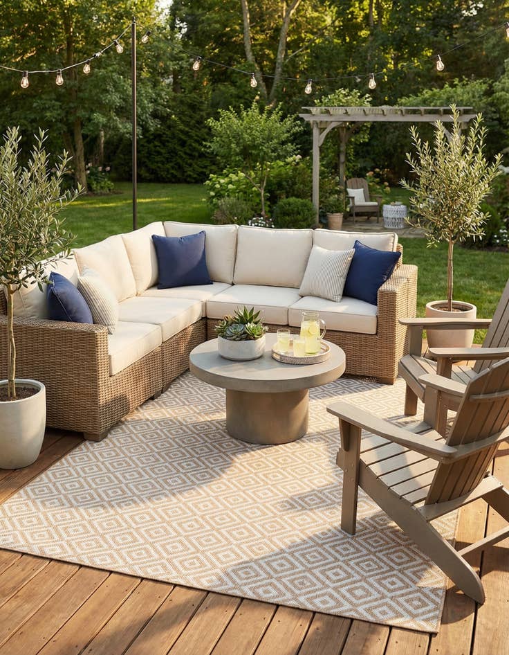 Detail image of 6' x 9' Easy-Clean Jill Zarin Costa Rica Indoor / Outdoor Rug