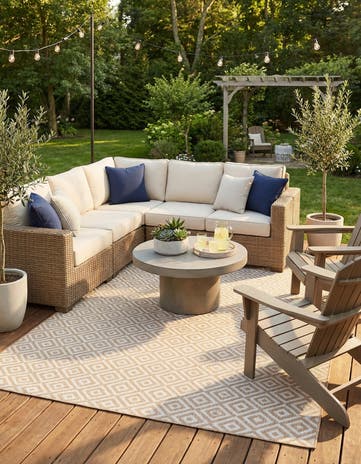 6' x 9' Easy-Clean Jill Zarin Costa Rica Indoor / Outdoor Rug