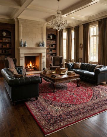 9' 8 x 12' 9 Hand Knotted Mashad Persian Wool Rug