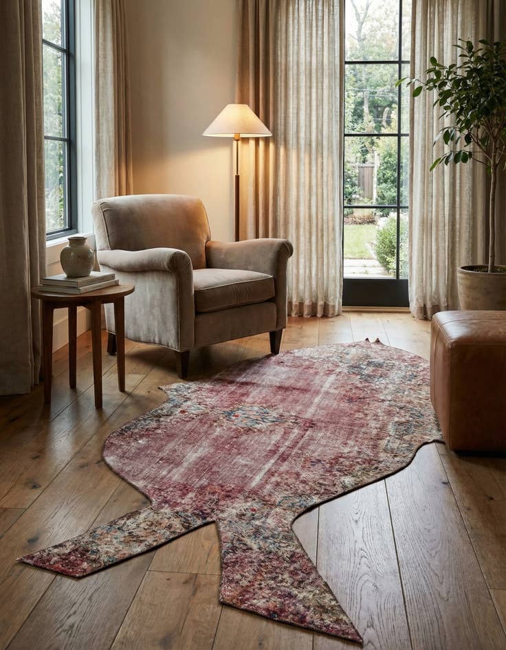 Detail image of 3' 6 x 8'  Hand Knotted Ultra Vintage Persian Wool Runner Rug