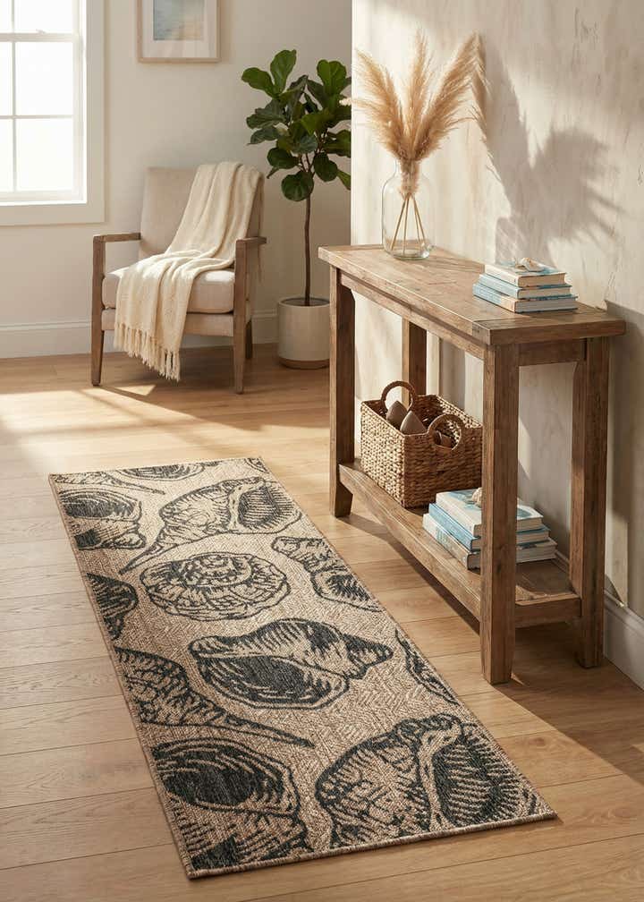 2' x 5' 3 Easy-Clean Coastal Indoor / Outdoor Runner Rug