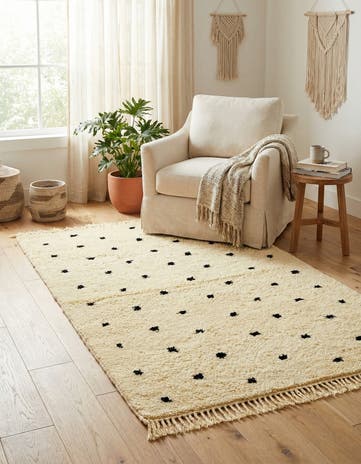 2' 10 x 4' 10 Hand Knotted Moroccan Wool Rug
