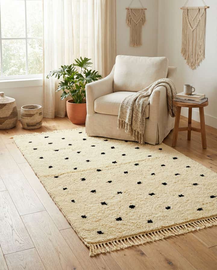 2' 10 x 4' 10 Hand Knotted Moroccan Wool Rug