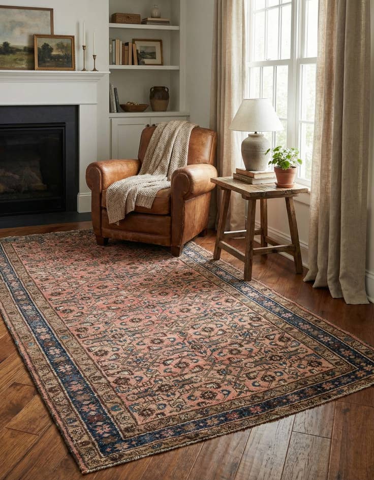 Detail image of 4' 4 x 9' 3  Hand Knotted Ultra Vintage Persian Wool Runner Rug