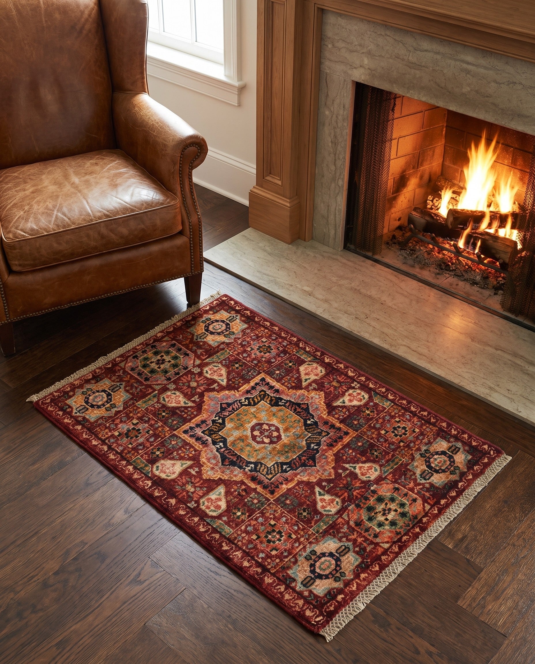 2' x 3' 3 Hand Knotted Mamluk Ziegler Rug