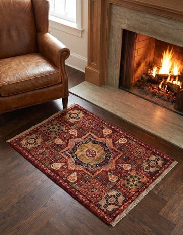 2' x 3' 3 Hand Knotted Mamluk Ziegler Rug