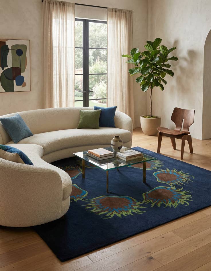 Detail image of 7' 6 x 7' 6 Luna Square Rug