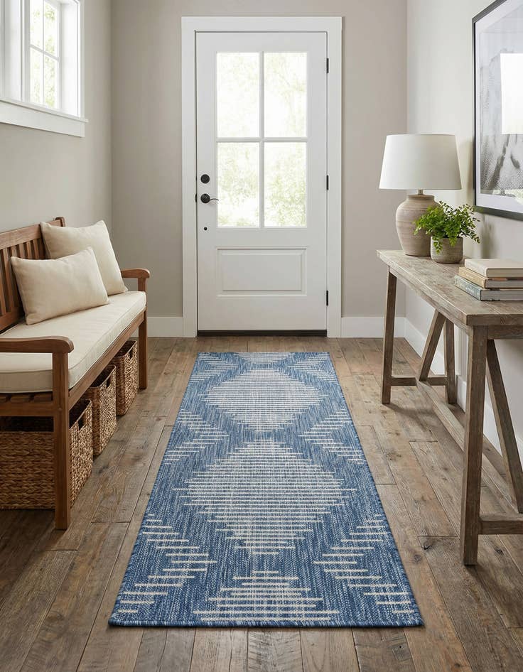 Detail image of  2' x 4'  Washable Modern Indoor / Outdoor Runner Rug