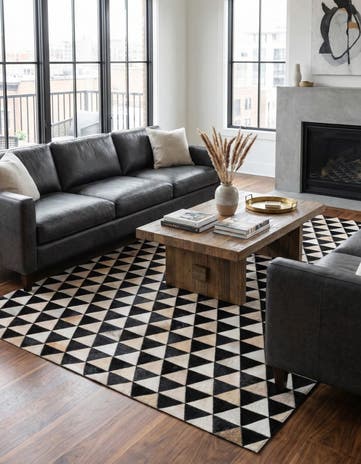 5' 1 x 8' 1 Cowhide Stocks Rug