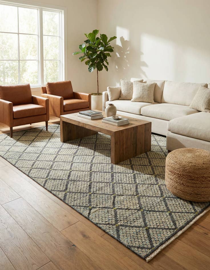 Detail image of  5' 6 x 10' 1  Hand Knotted Darya Wool Rug