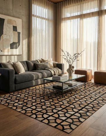 5' x 7' 9 Cowhide Rug