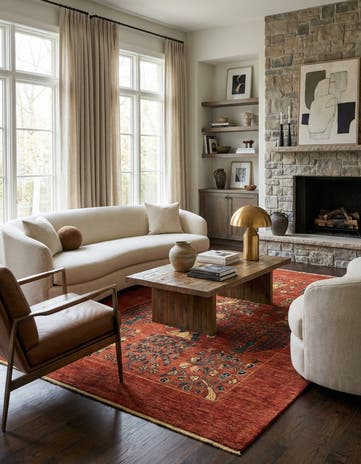 4' 11 x 6' 11 Luribaft Wool Rug