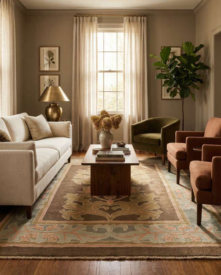 6' 5 x 8' 8 Hand Knotted Oushak Wool Rug