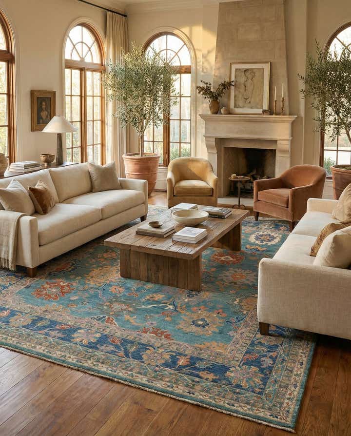 11' 11 x 14' 10 Hand Knotted Oushak Rug