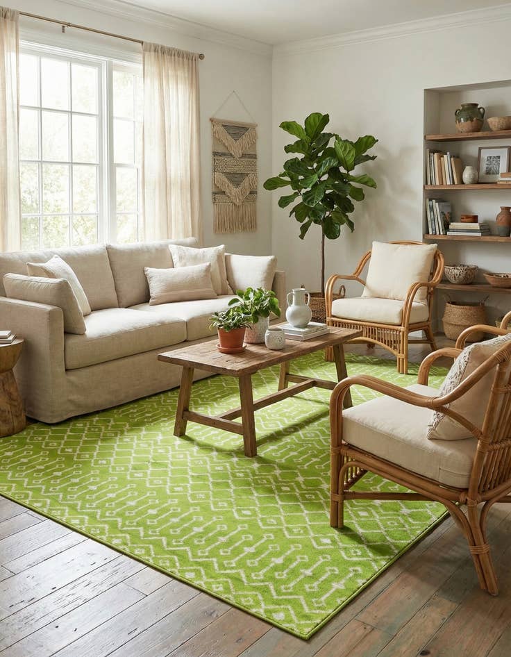 Detail image of 7' 10 x 11' Kasbah Trellis Rug