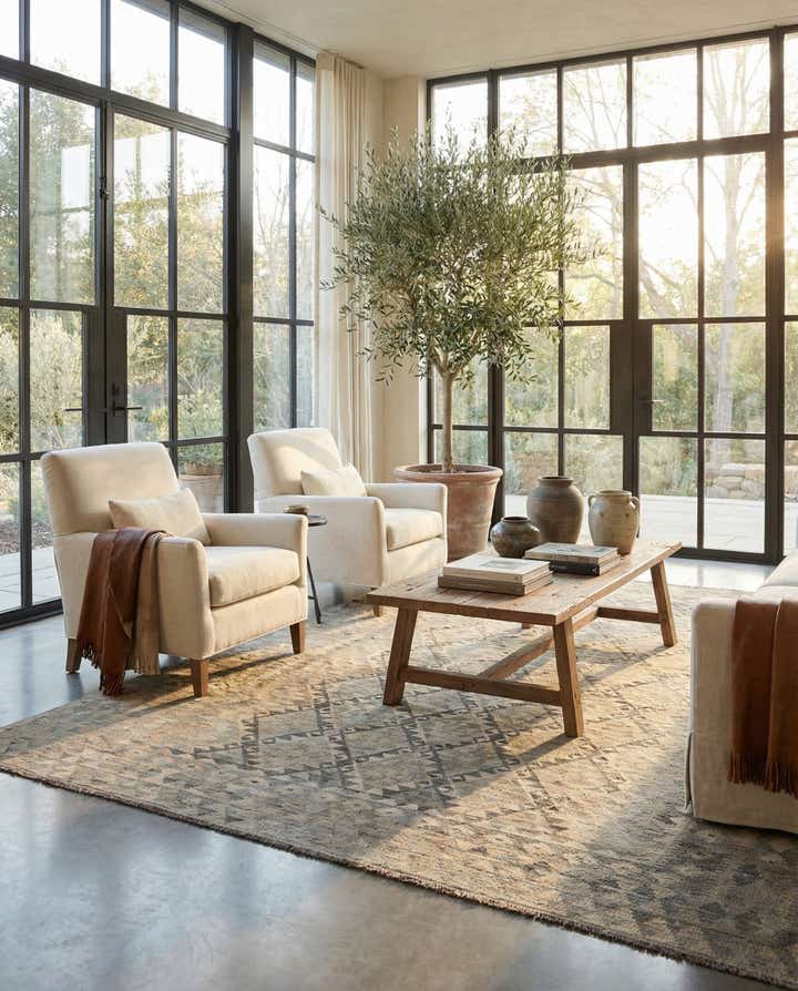 8' 6 x 11' 6 Hand Woven Kilim Maymana Wool Rug