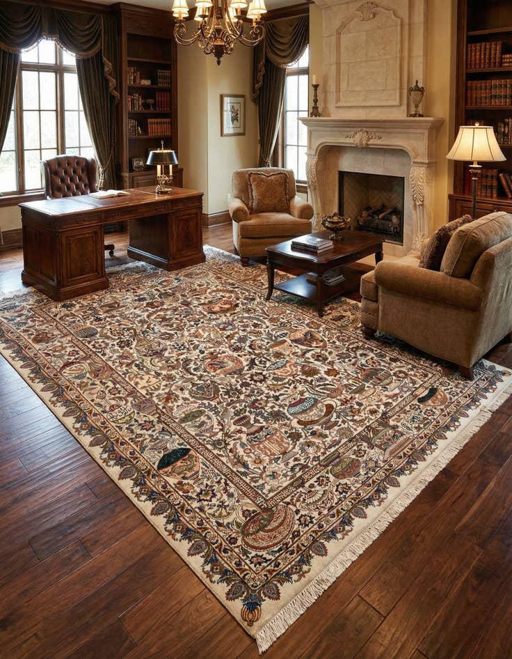 Detail image of 9' 8 x 13' Kashmar Wool Rug