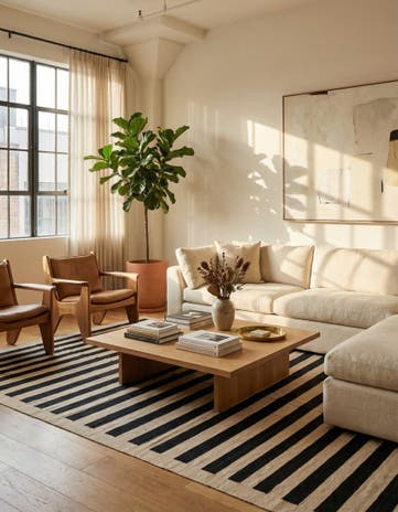 7' x 9' 9 Hand Woven Kilim Modern Wool Rug