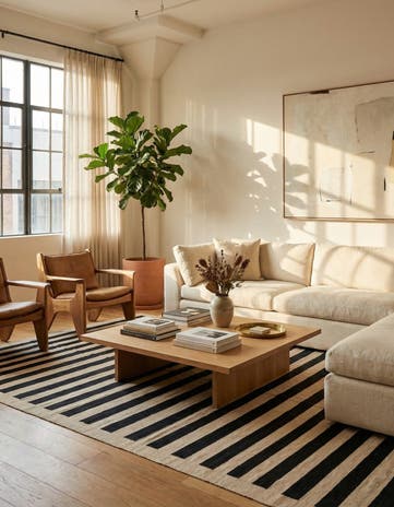 7' x 9' 9 Hand Woven Kilim Modern Wool Rug