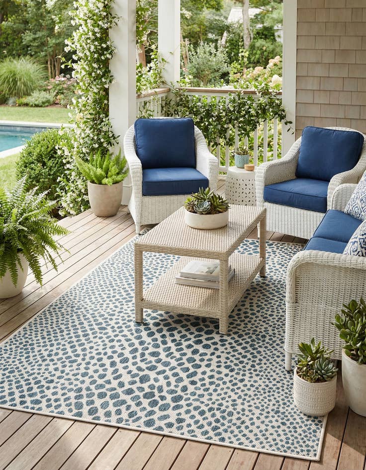 Detail image of 4' x 6' Easy-Clean Jill Zarin Indoor / Outdoor Rug