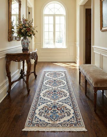 1' 7 x 6' 6 Hand Knotted Nain Rug
