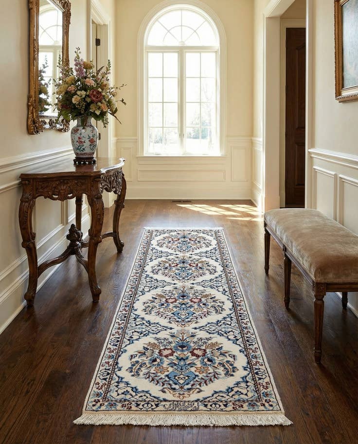 Detail image of 1' 7 x 6' 6 Hand Knotted Nain Rug