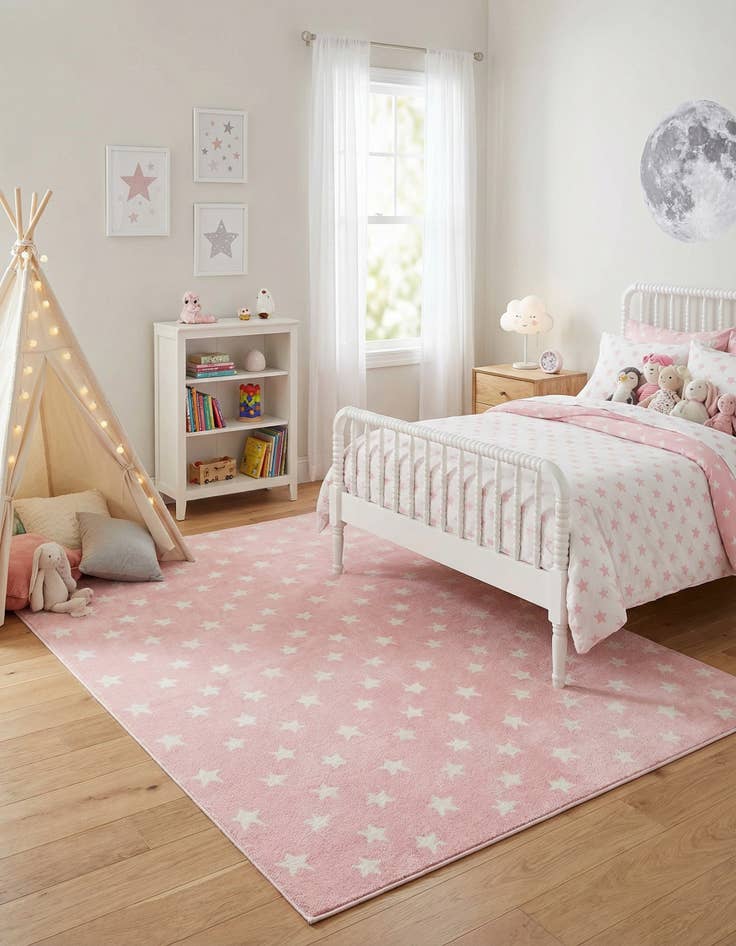 Detail image of 7' 10 x 10' Stars Whimsy Kids Rug